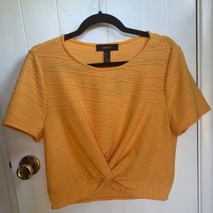 Forever 21 Plus size 1x yellow textured top